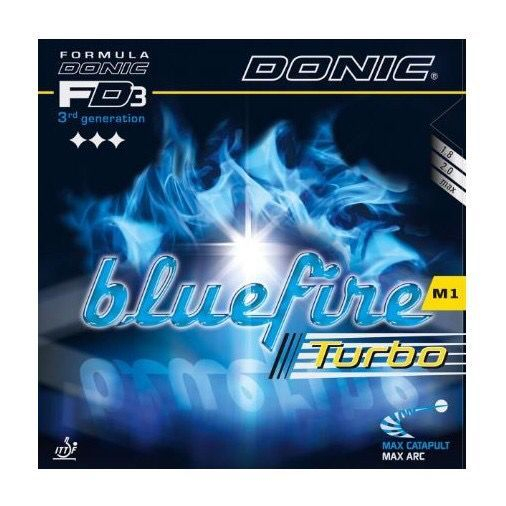 DONIC BLUEFIRE M1 TURBO Karet Rubber Bat Bet Ping Pong Tenis Meja ORIGINAL, BARU Dan SEGEL