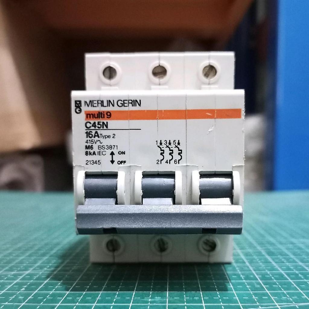 MCB MERLIN GERIN Multi9 C45N 16A 3P MCB 16 Amper 3 Pole