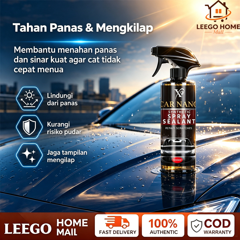 LeeGo Semprotan pelapis mobil nano coating cepat untuk waxing dan menjaga kilap cat, khusus disempro