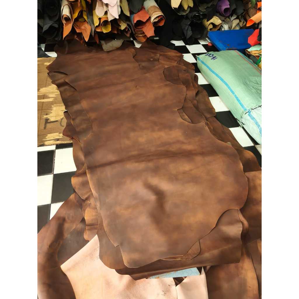 MASTURE Lembaran Kulit Sapi Crazy Horse - Premium Pull up Leather