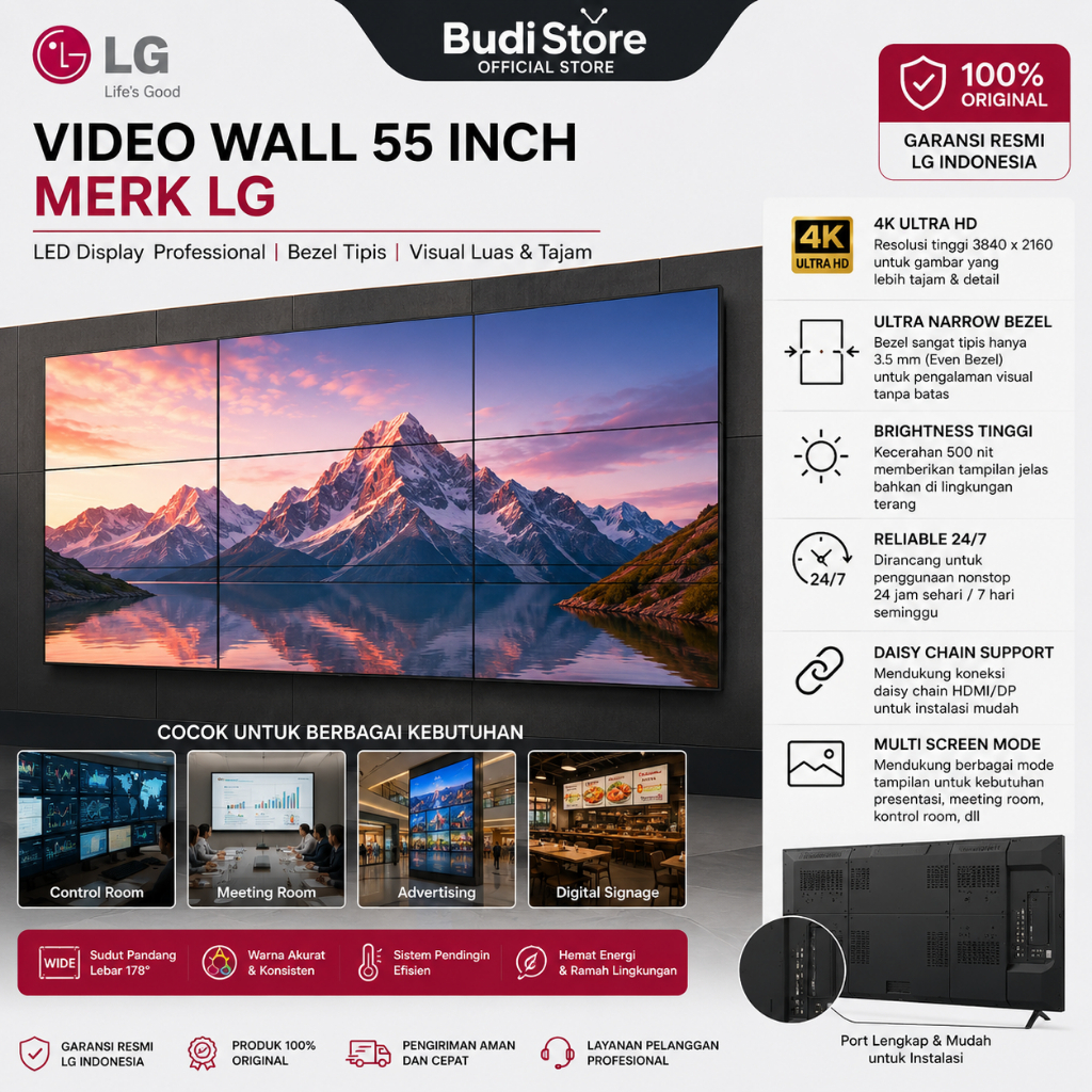 LG Video Wall 55 Inch LED Display Professional