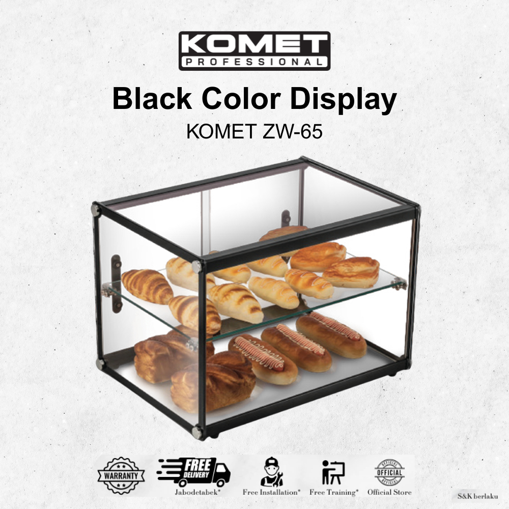 Komet ZW-65 Display Bakery Black Color Showcase Display Roti Pastry