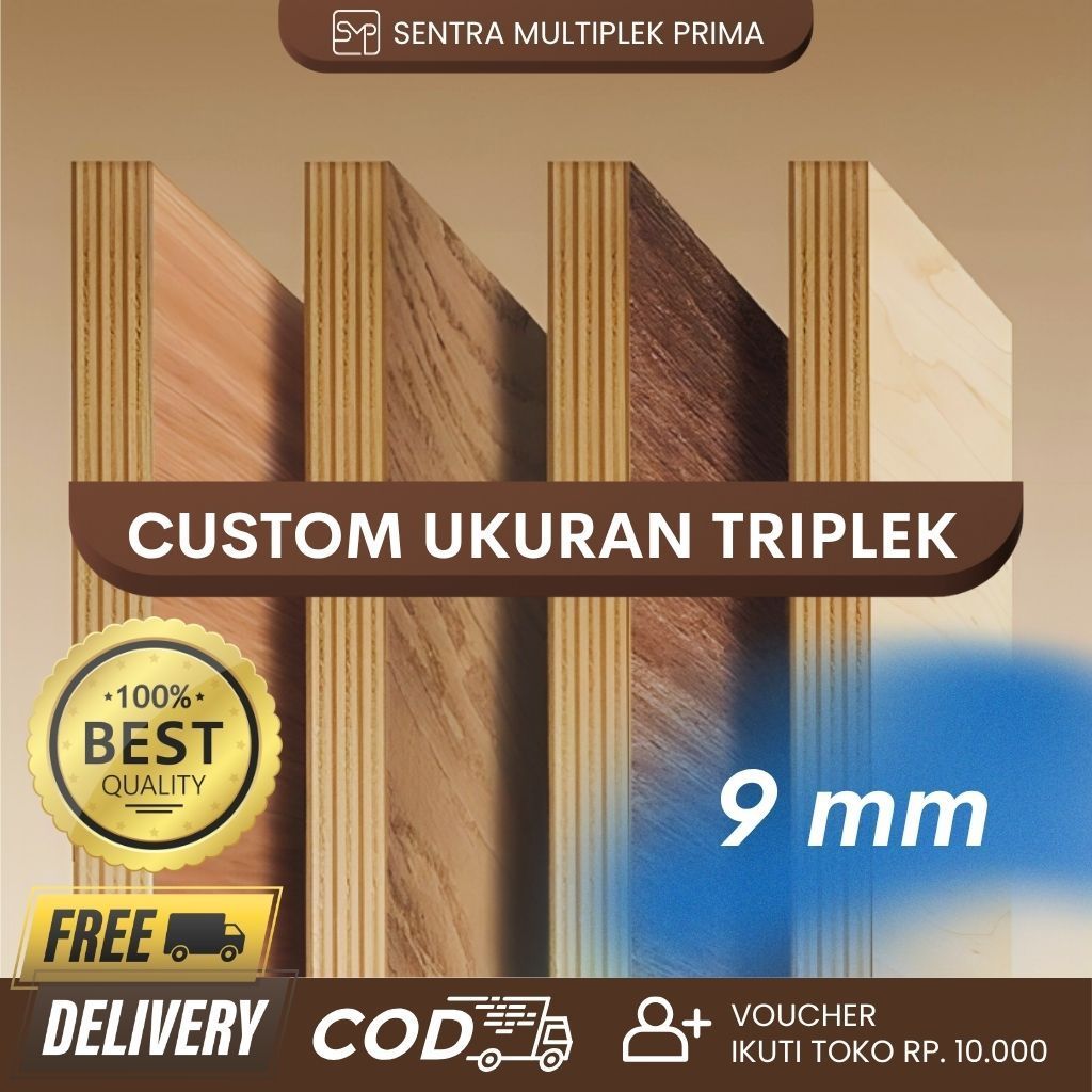 [LANGSUNG KIRIM] Multiplek Meranti 9mm Custom | Triplek Potong | Custom Plywood | Triplek Custom Pot