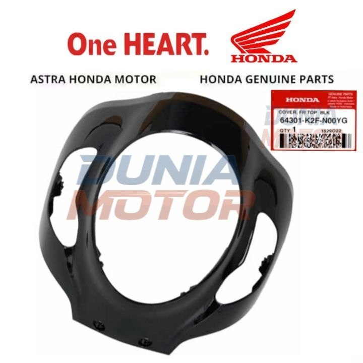 Tutup Depan Hitam Black Motor Scoopy K2F 64301K2FN00YG 64301-K2F-N00YG Cover FR Top (BLK) ori origin