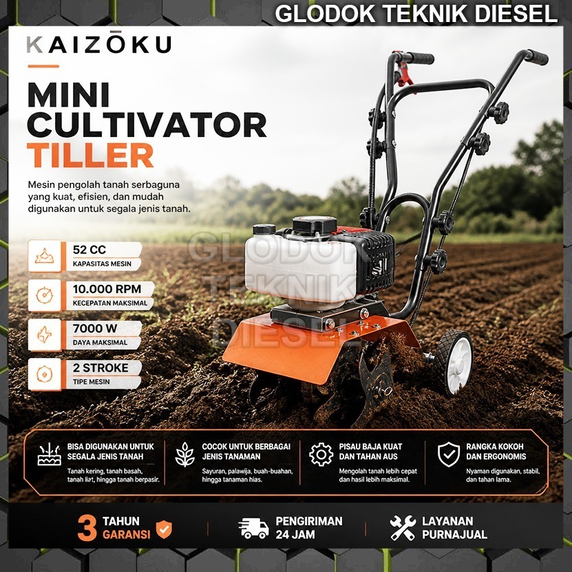 Mesin Bajak Sawah Tiller Cultivator Mini Kultivator Mesin Traktor Mini Mesin Traktor Sawah Bajak Min