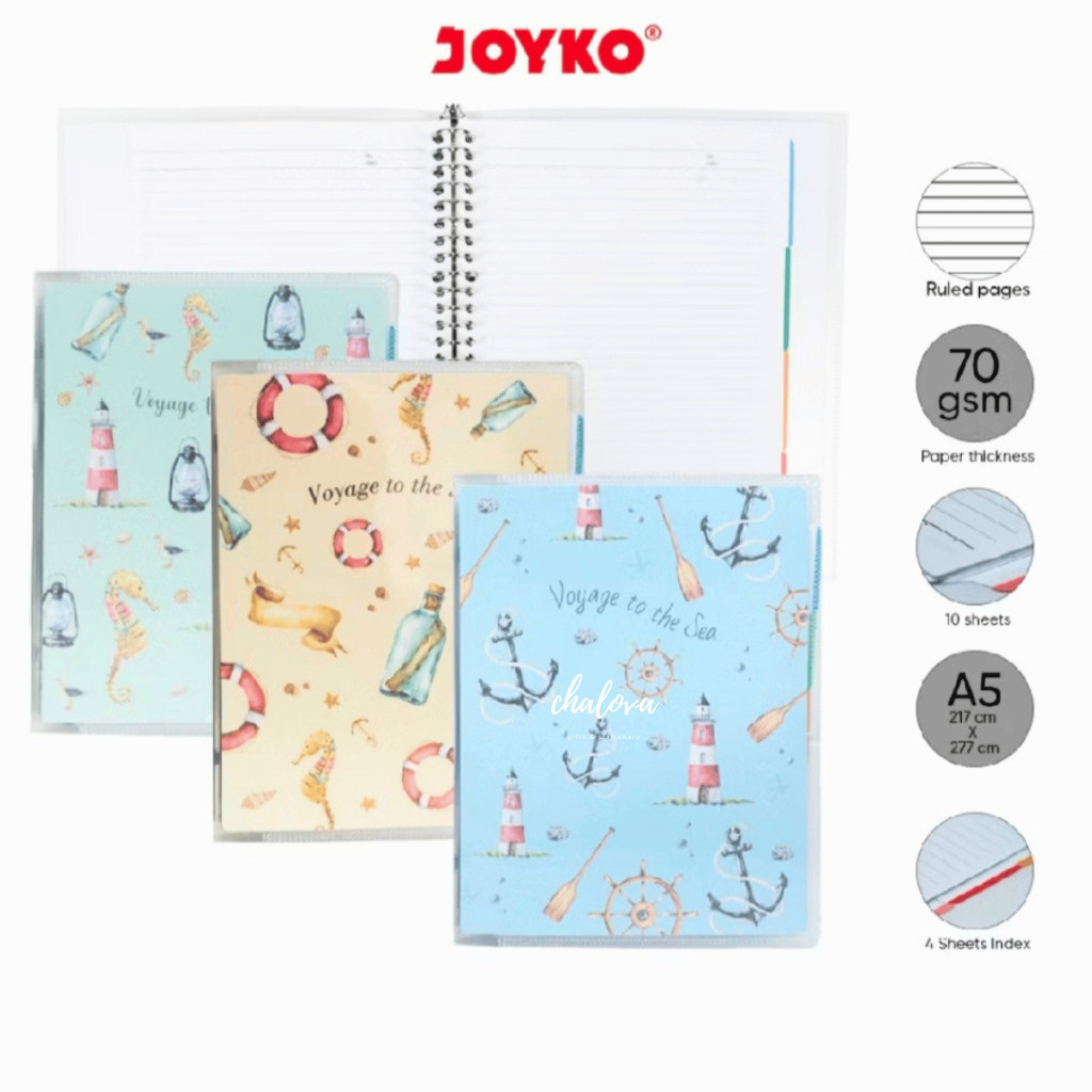 [PCS] BINDER NOTE A5 VOYAGE TO THE SEA SERIES JOYKO / BINDERMAP BENING FANCY LAUT A5-TSVY-522 / BIND