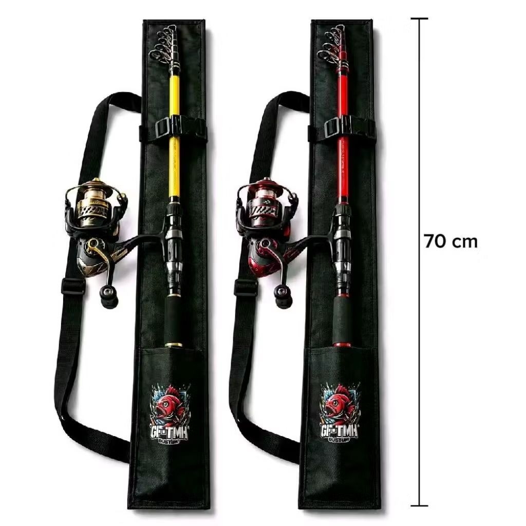 GF Tas Pancing Rodbag Hardcase Fiber 70 cm Terbaru Tas Pancing Rodbag Hardcase Fiber Tegek Anti Air 