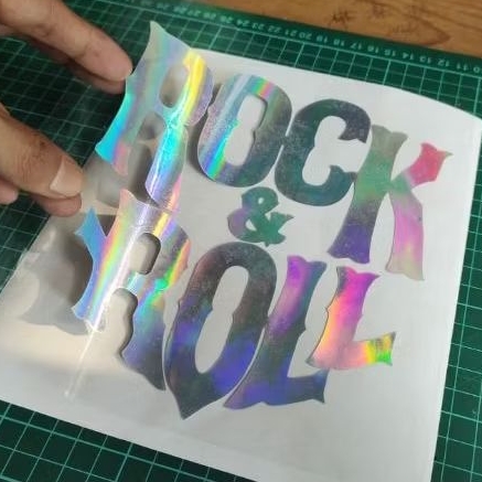 STIKER ROCK N ROLL STICKER CUTTING CUSTOM LOGO BAHAN ORACAL