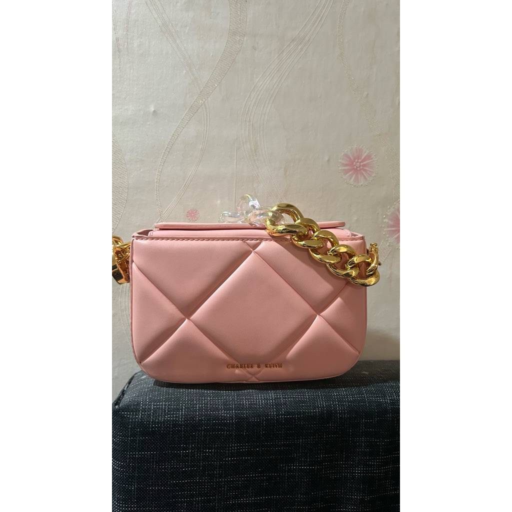 Charles and Keith pink mini