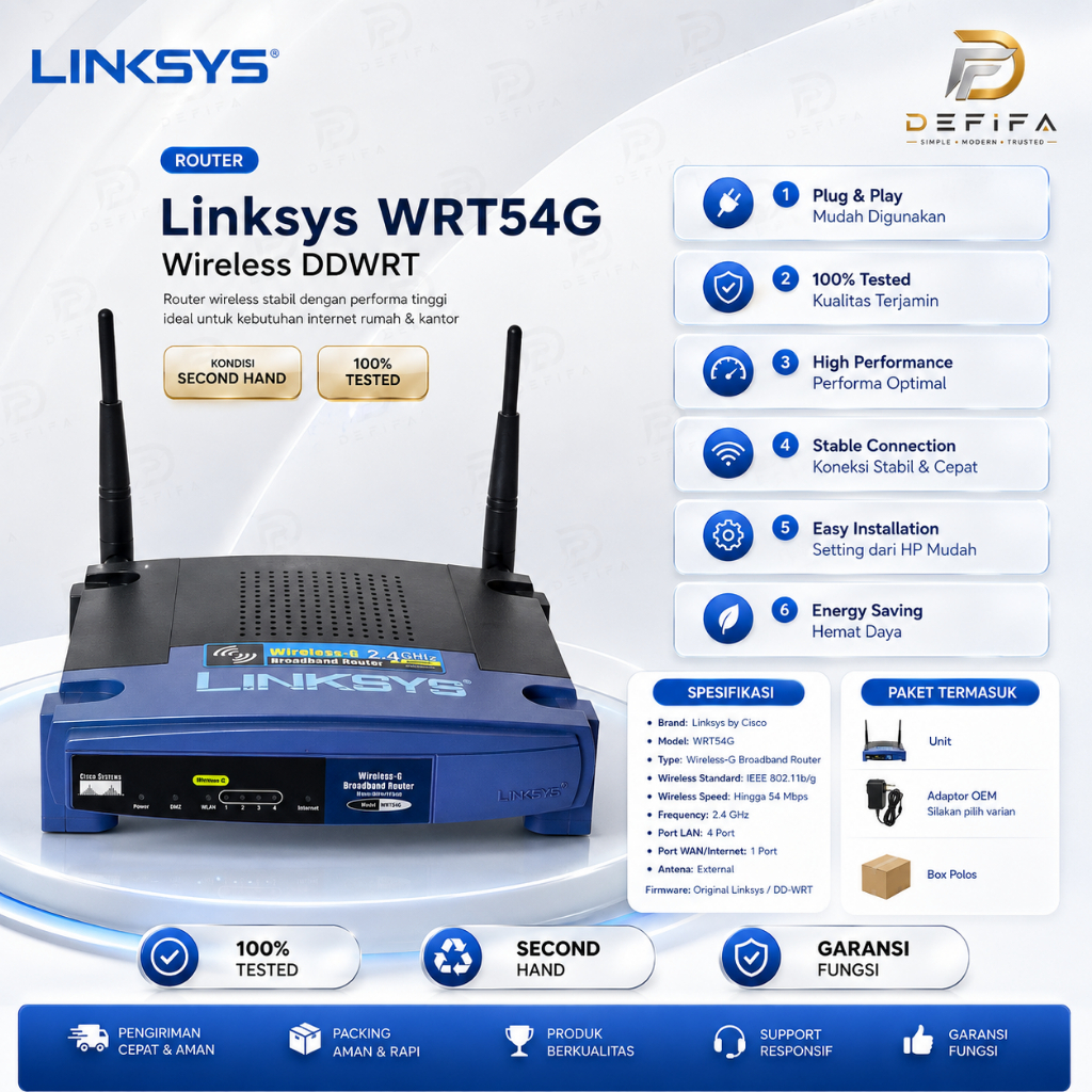 Linksys WRT54G Wireless-G Router WiFi Broadband  – Original / DD-WRT