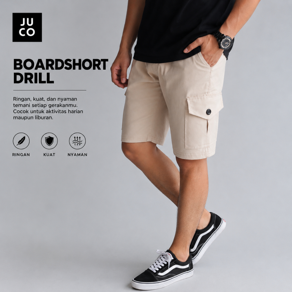 JUCO BORDSHORT CARGO / CELANA PENDEK PRIA CARGO / CELANA BROADSHORT UNISEX