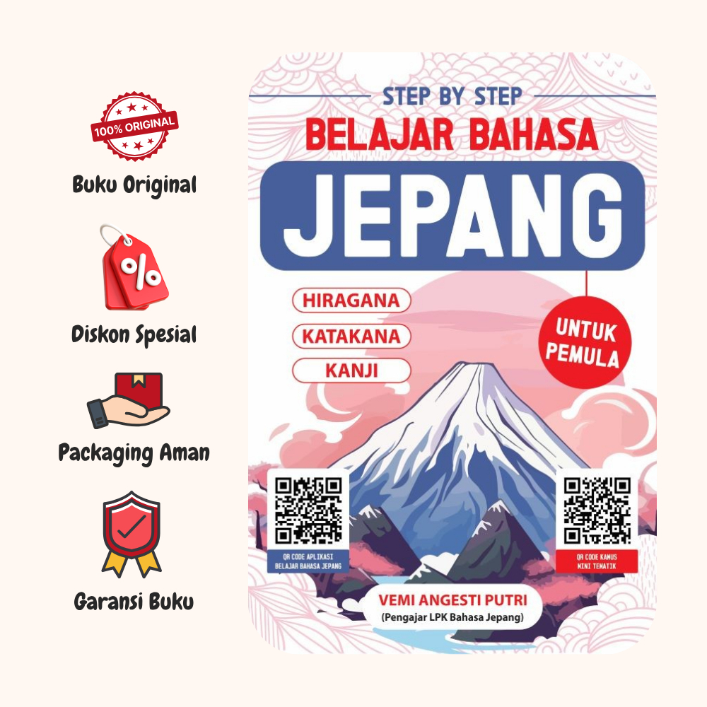 Buku Step By Step Belajar Bahasa Jepang Untuk Pemula - Vemi Angesti Putri - Anak Hebat Indonesia -kz