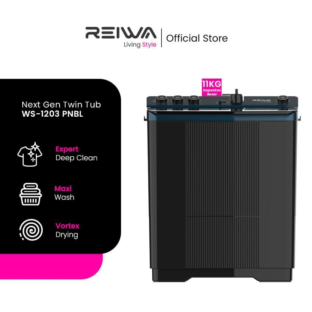 Mesin Cuci Reiwa 2 Tabung 11 Kg WS-1203 Reiwa WS 1203 FYGR/PNBL/CESV