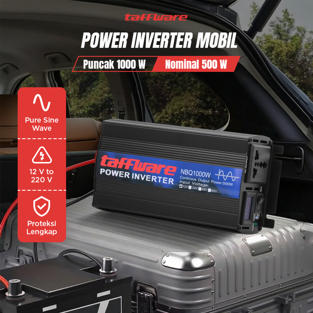 INVERTER MOBIL 1000W PSW TAFFWARE