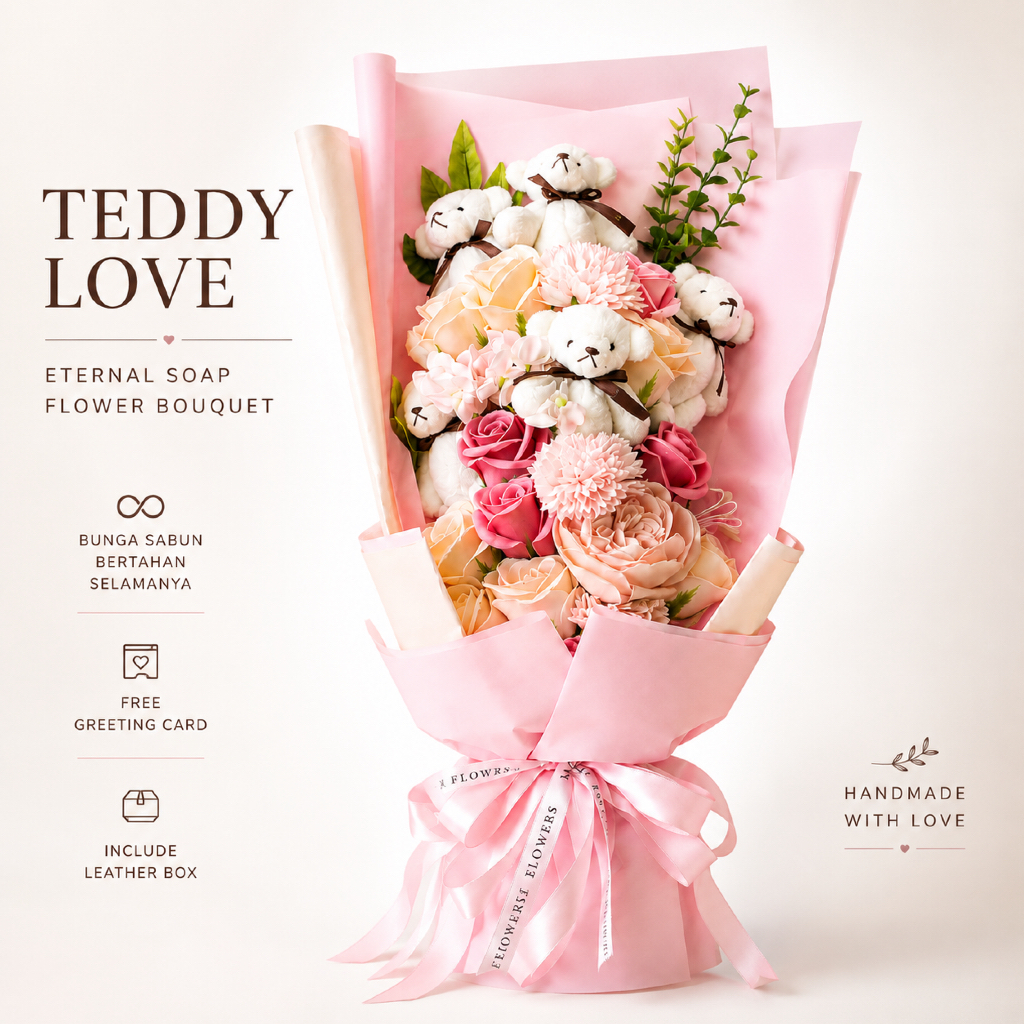 Buket bunga sabun cantik soap flower roses gift hadiah box bouquet buket bunga by Maxwell Flowers