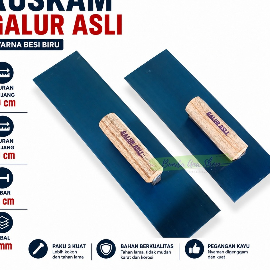 Roskam galur asli Roskam plat besi acian panjang 30 cm