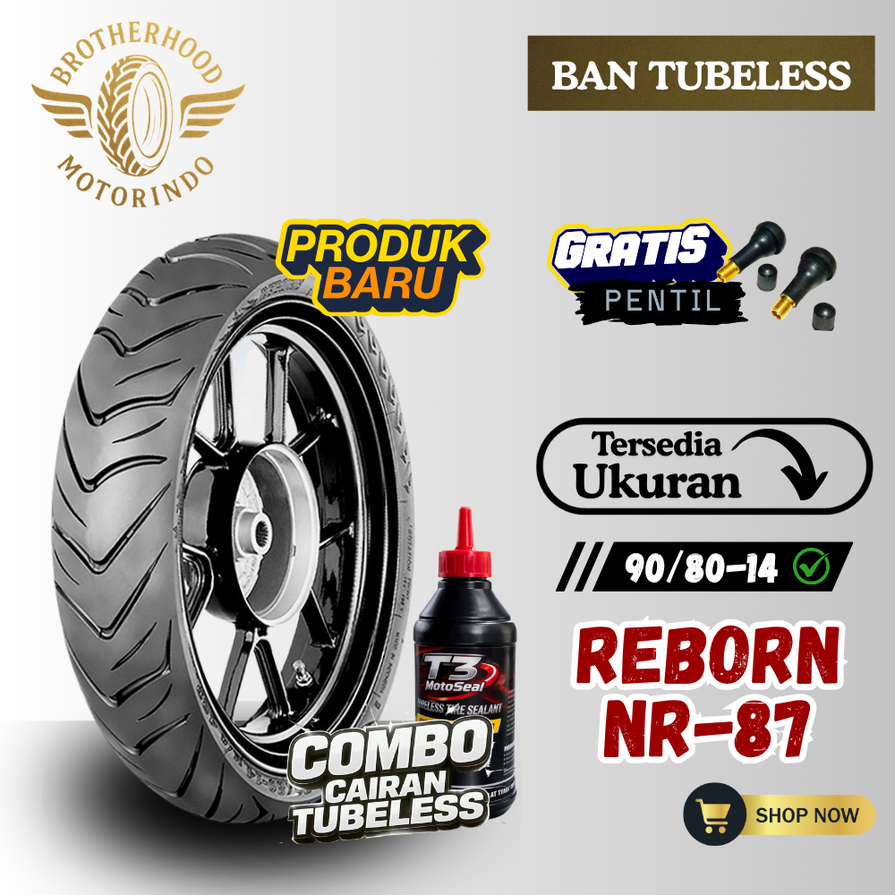 BAN IRC REBORN NR 87 TUBELES ( 90/80-14 ) BAN RING 14 / BAN IRC / RING 14 / BAN MATIC / IRC REBORN /