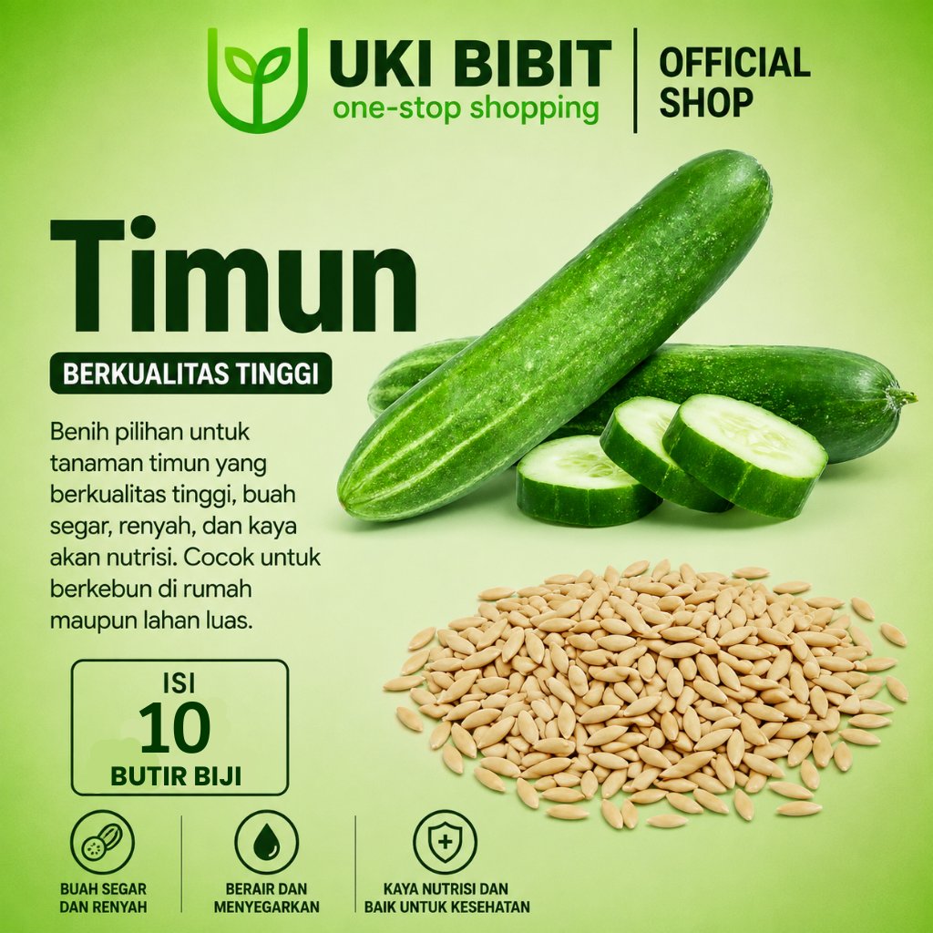 ( 10 Butir ) Benih Biji Timun | Mentimun Lalap | Timun Lalapan