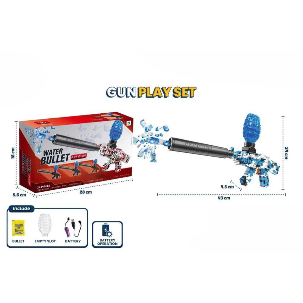 92KP-T57 Mainan Water Gel Blaster Anak Laki Laki M416 Gell Tembak Tembakan Elektrik Otomatis FPS SNI