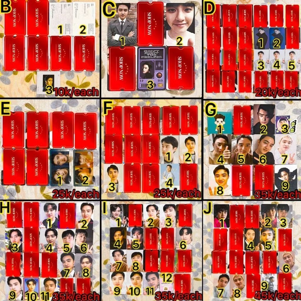 [CLEARANCE P1] EXO D.O Do Kyungsoo Xiumin Kai Photocard PC Album non event md poster postcard polaro