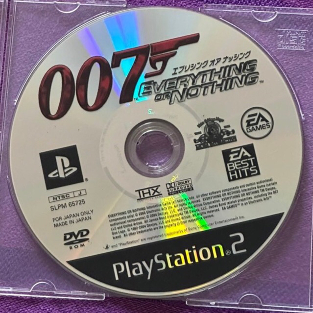 kaset ps2 ori japan 007 everything nothing