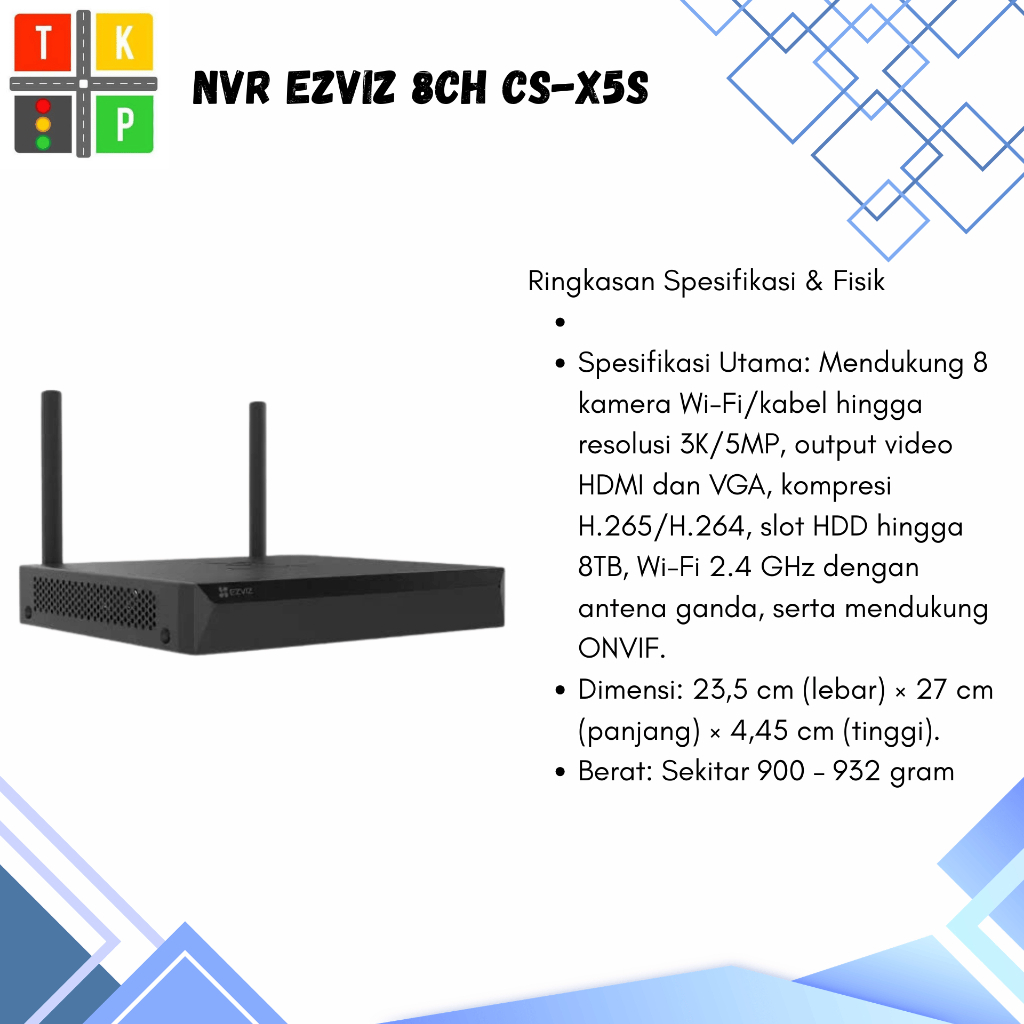 NVR EZVIZ 8CH CS-X5S