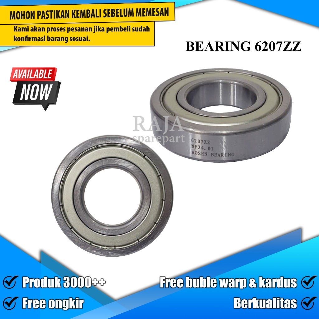 LAKER / BALL BEARING / BEARING MESIN CUCI 6207ZZ 6207