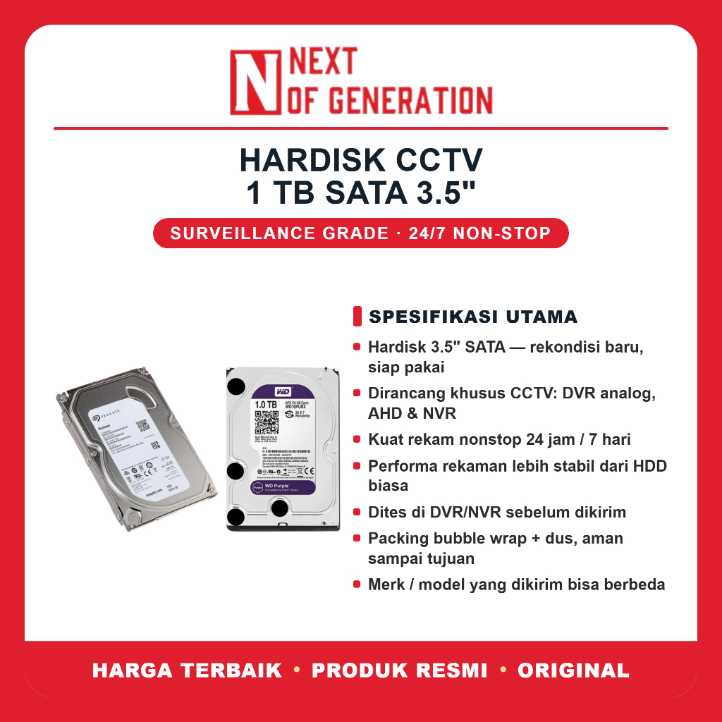 HARDISK 1TB CCTV