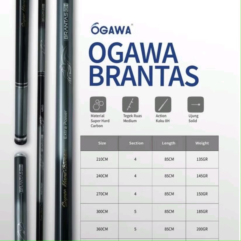 TEGEK PANCING OGAWA BRANTAS 8H – SUPER HARD CARBON