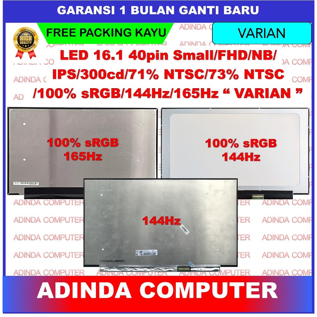 LCD LED Axioo Pongo 7 Pongo 3 16.1 inch Full HD 144hz NV161FHM-NX2