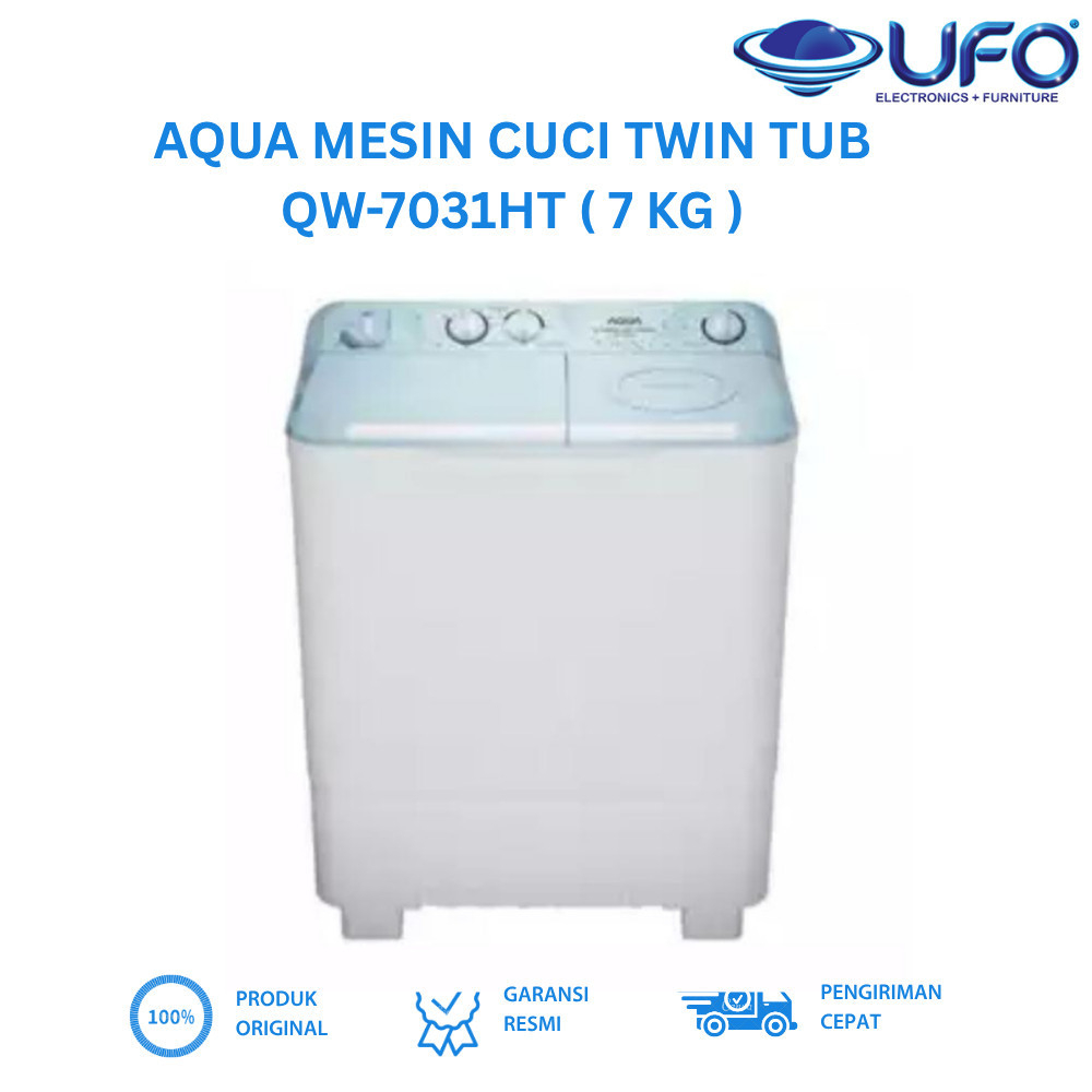 AQUA Mesin Cuci 2 Tabung 7 Kg QW 7031HT || QW-7031HT