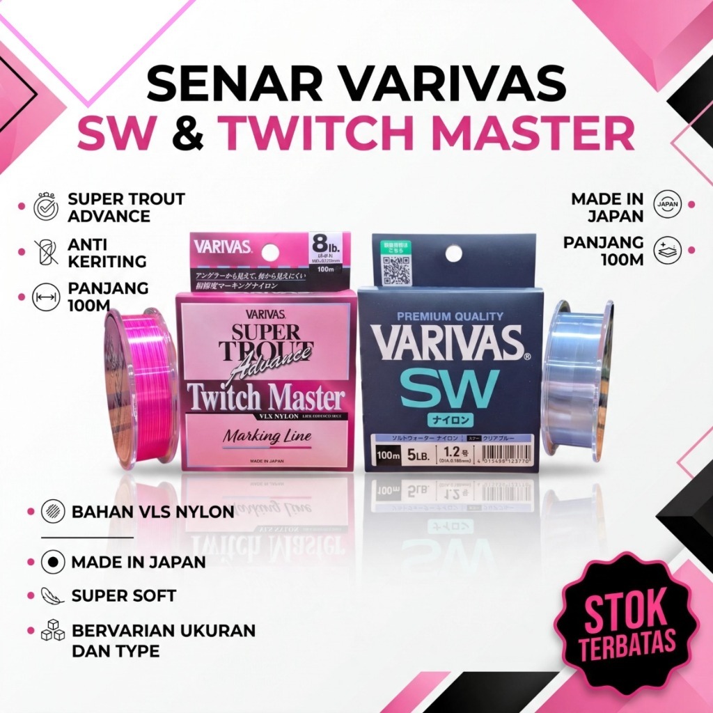 Senar Pancing Varivas SW/Varivas Twitch Master Made In Japan Anti Keriting | SENAR VARIVAS PANJANG 1