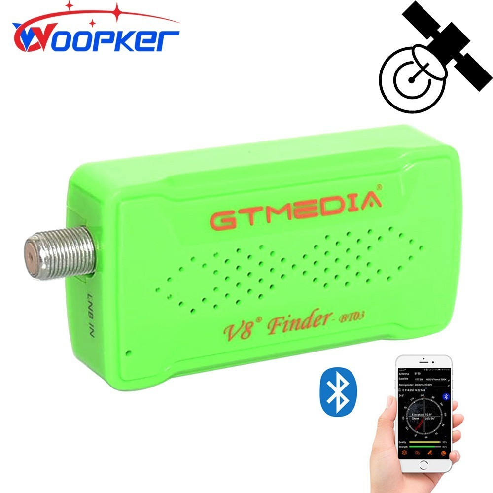 Woopker V8 SAT Finder BT03 Mini Satfinder Bluetooth DVB-S/S2 – Receiver Sinyal Satelit Digital