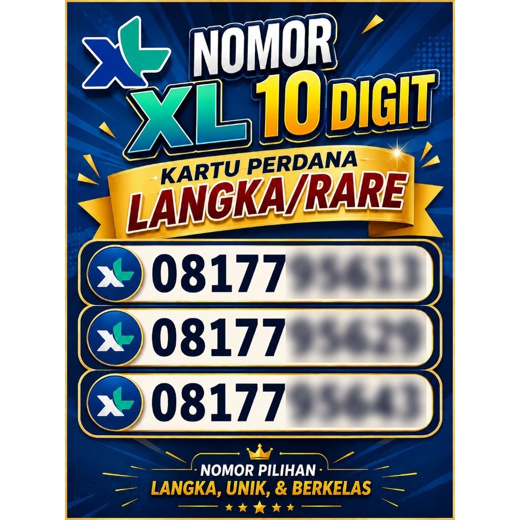 NOMOR XL 10 DIGIT, SANGAT LANGKA ,SPESIAL DAN ISTIMEWA