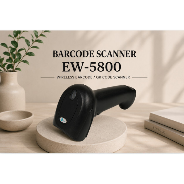 BARCODE SCANNER EW-5800 - WIRELESS BARCODE / QR CODE SCANNER