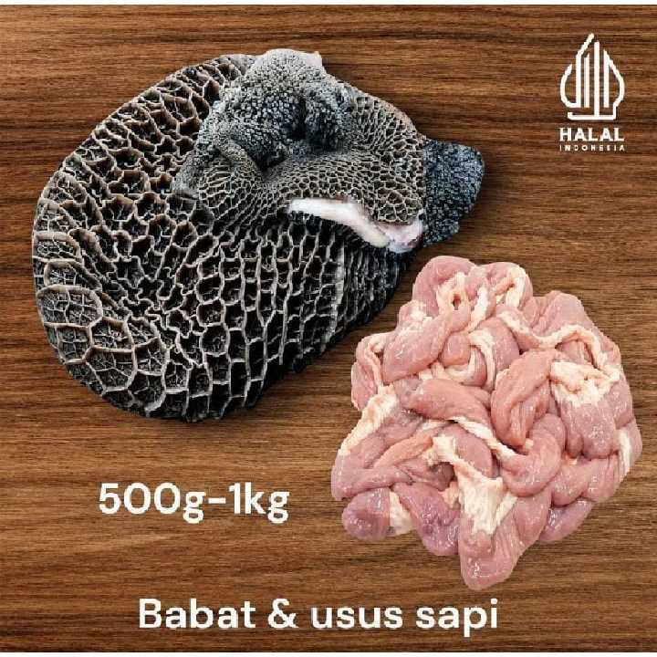 Babat + Usus Sapi Segar - 500GR & 1KG