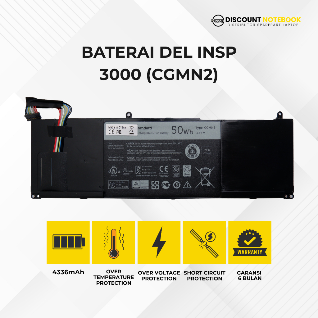 ORIGINAL BATTERY LAPTOP D*LL Inspiron 11-3135 11-3137 11-3138 (CGMN2)