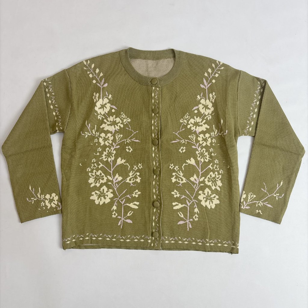 Delova Wardrobe - Livia Cardigan Atasan Knit Rajut  Premium Wanita Motif Lengan Panjang All Size |Rajut Korean Style Premium