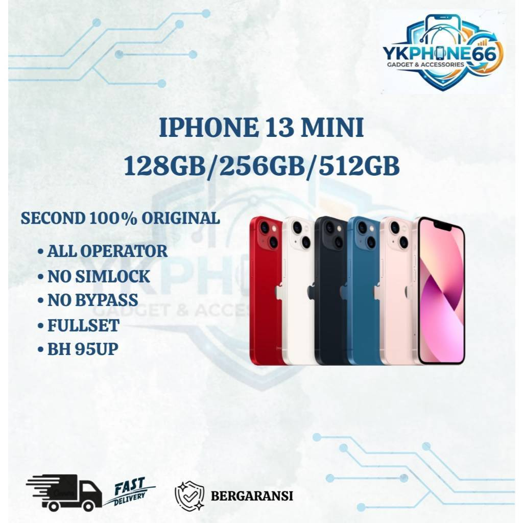 iPhone 13 MINI Beacukai IMEI Permanen 512GB Original Second Inter FULLSET YKPHONE66 Like New