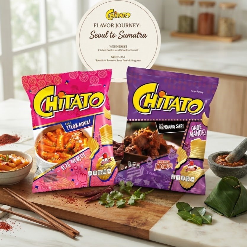 CHITATO RENDANG SAPI 62 GR / CHITATO ROSE TTEOK-BOKKI 65 GR / SNACK CHITATO