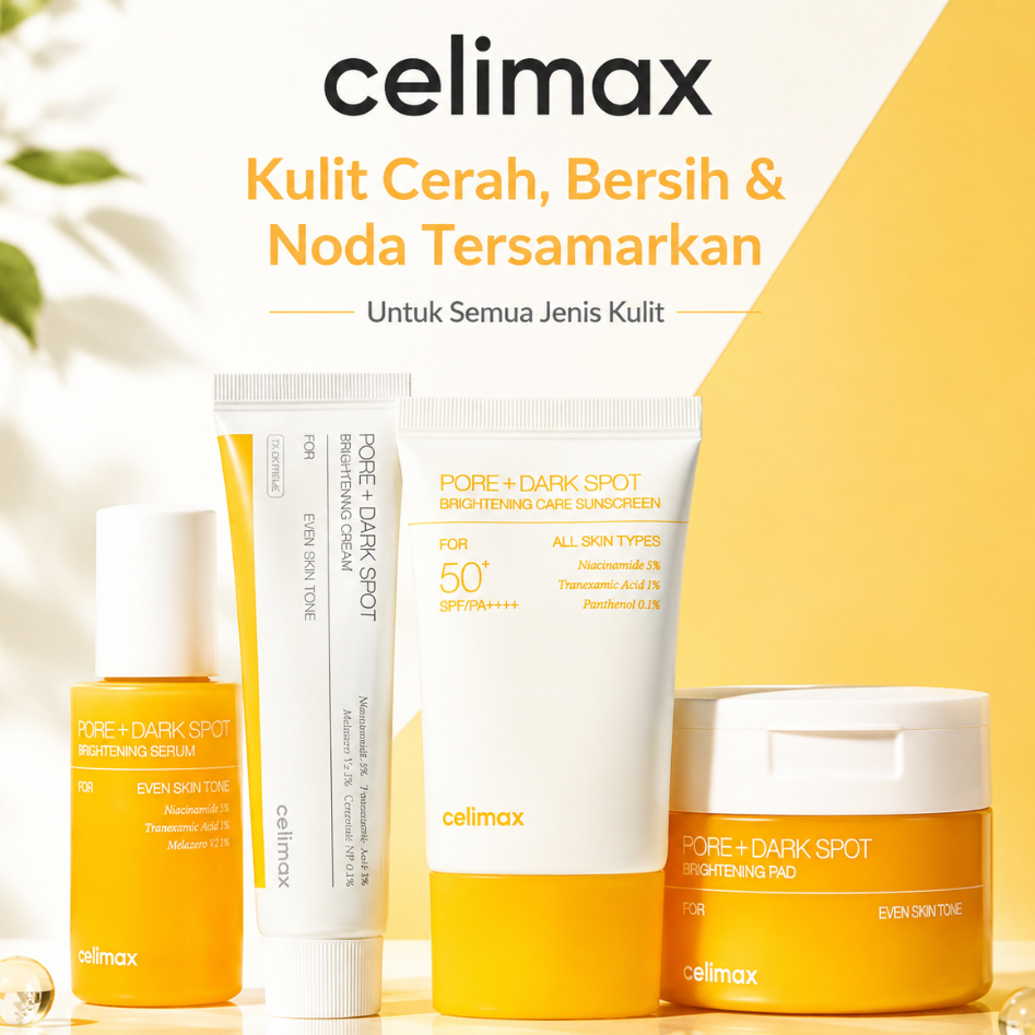 Celimax Pore+ Dark Spot Series / Brightening Cream 35ml / Serum 30ml / Clarifying Daily Sunscreen 50
