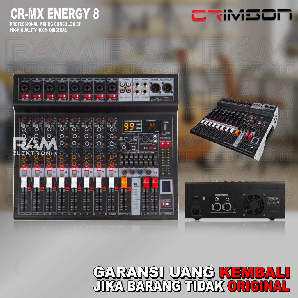 Power Mixer 8 Channel CRIMSON CR MX ENERGY 8 | ENERGY8 Original
