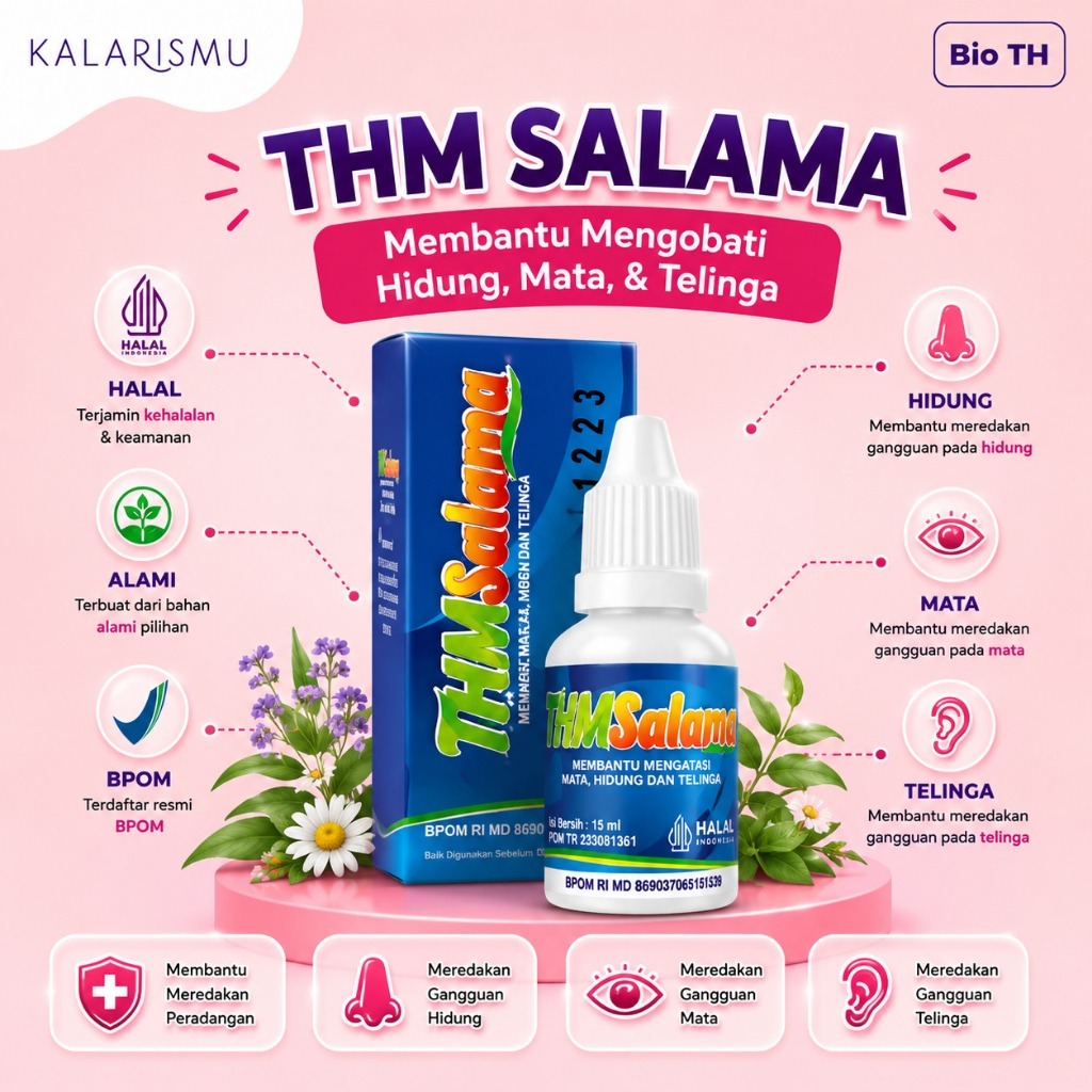 Bioth SALAMA Tetes Telinga Hidung Mata Bantu Sarana Gurah Redakan Sinusitis Glukoma Herbal Probiotik