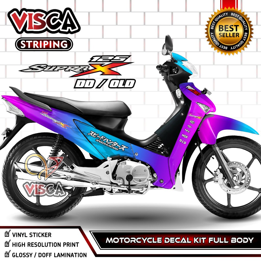 Decal Supra X 125 Lama Full Body - Stiker Supra X 125 Lama Keren - Striping Supra X 125 Lama Variasi