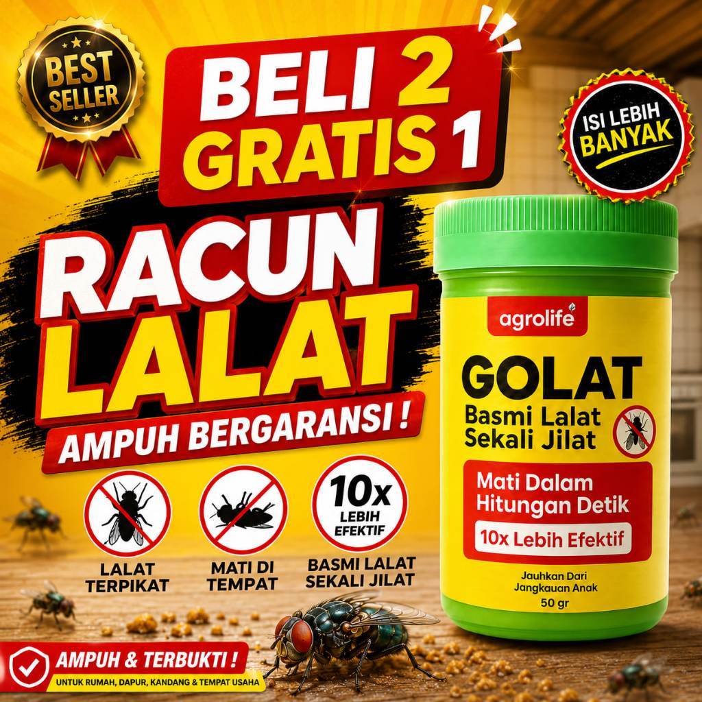 AGROLIFE Racun Lalat Ampuh Super | Obat Pembasmi Lalat di Rumah Kandang Ayam