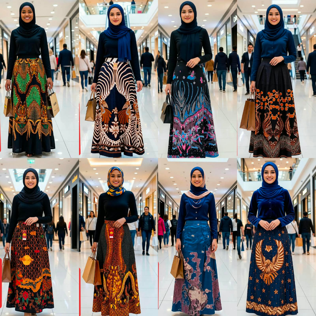 ROK PAYUNG Batik Betawi Full Karet / Rok Batik Betawi / Rok A