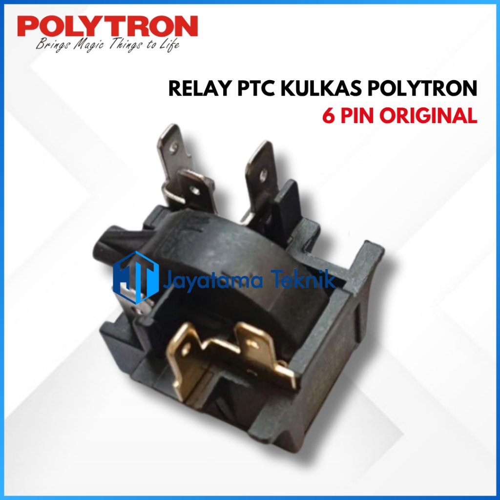 Relay PTC Kulkas 6 Pin Polytron Original Relay Kulkas Polytron 6 Soket Original