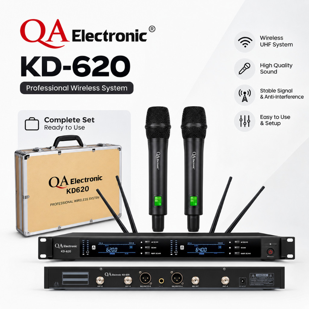 Mic wireless QAelectronic KD620pro original by rdw kd 620 pro