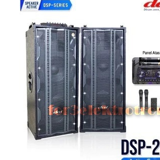 Speaker aktif pasif dat 12 inch dsp212 mic wireless double subwoofer dsp 212 karaoke
