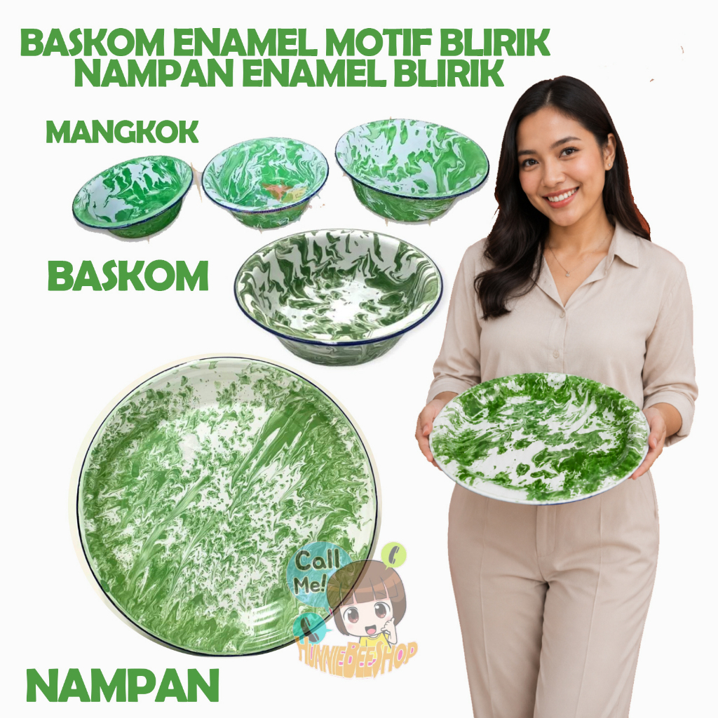 BASKOM ENAMEL MOTIF BLIRIK - NAMPAN ENAMEL BLIRIK (JADUL) VARIAN
